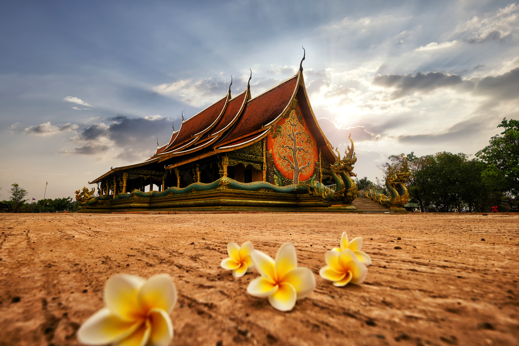 Sirindhorn Wararam Phu Prao Temple in Thailand